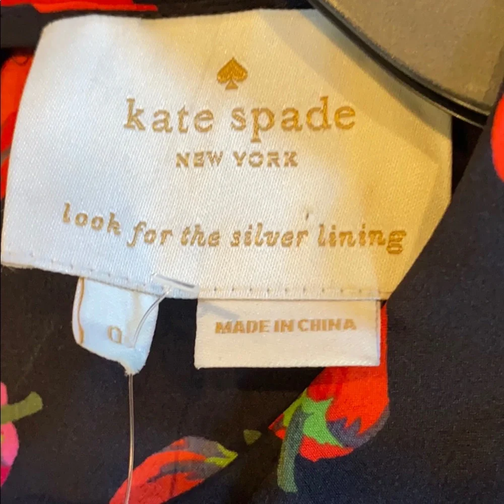 NWT KATE SPADE 100% silk hot pepper jumpsuit size 0